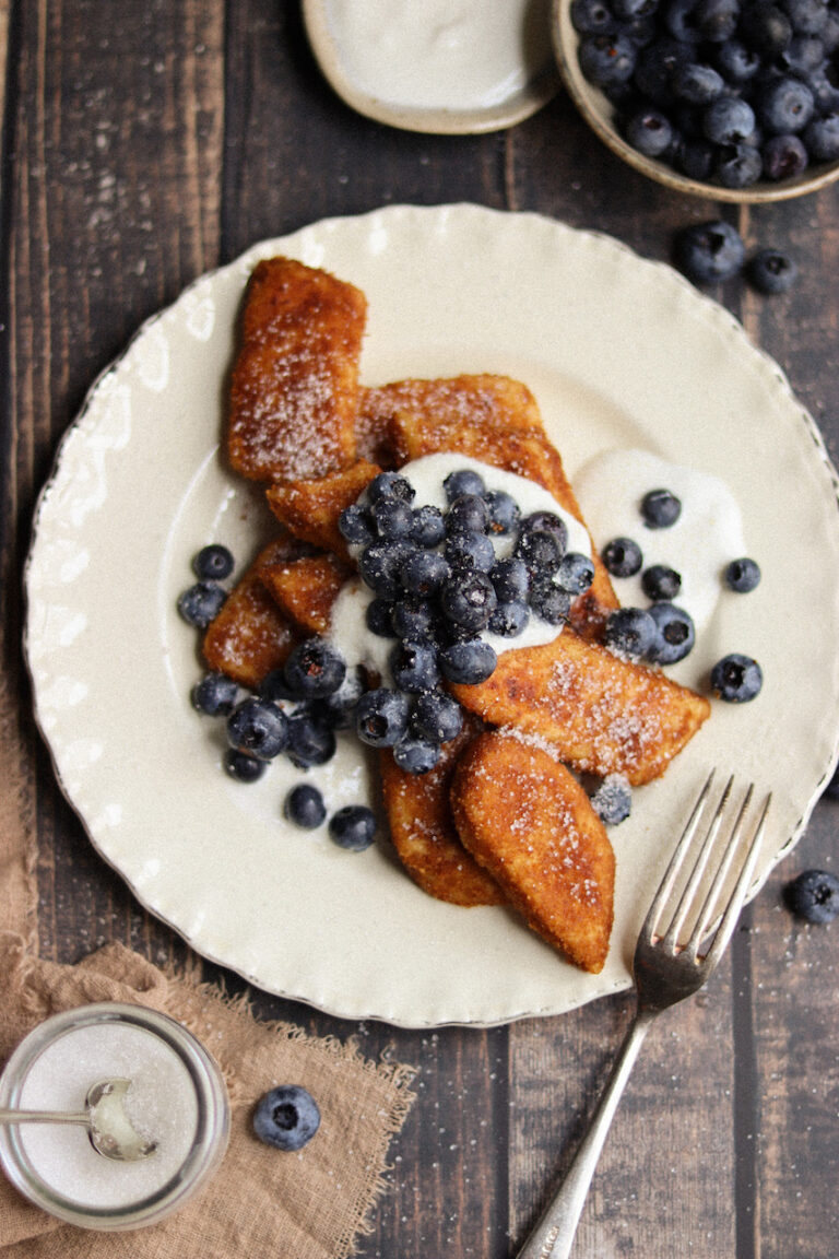 leniwe z chrupiącą bułką