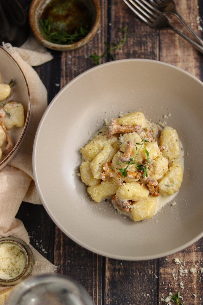 Domowe gnocchi z kurkami